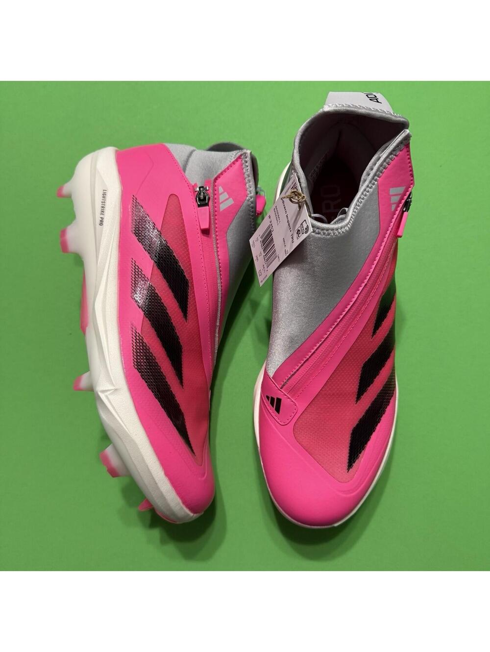 Adidas Adizero Impact + TPU Baseball Cleats Pink Gray Shoes IF3353 Men’s 10.5